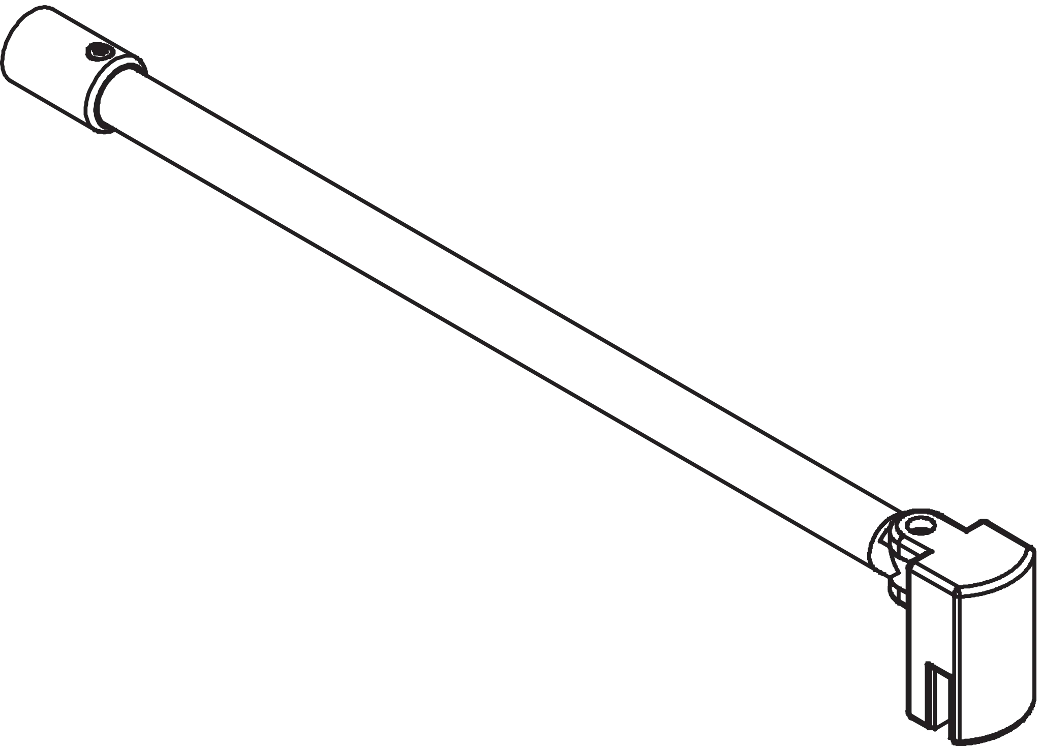 Kermi Duschdesign Haltestange „PEGA“ 1200 mm