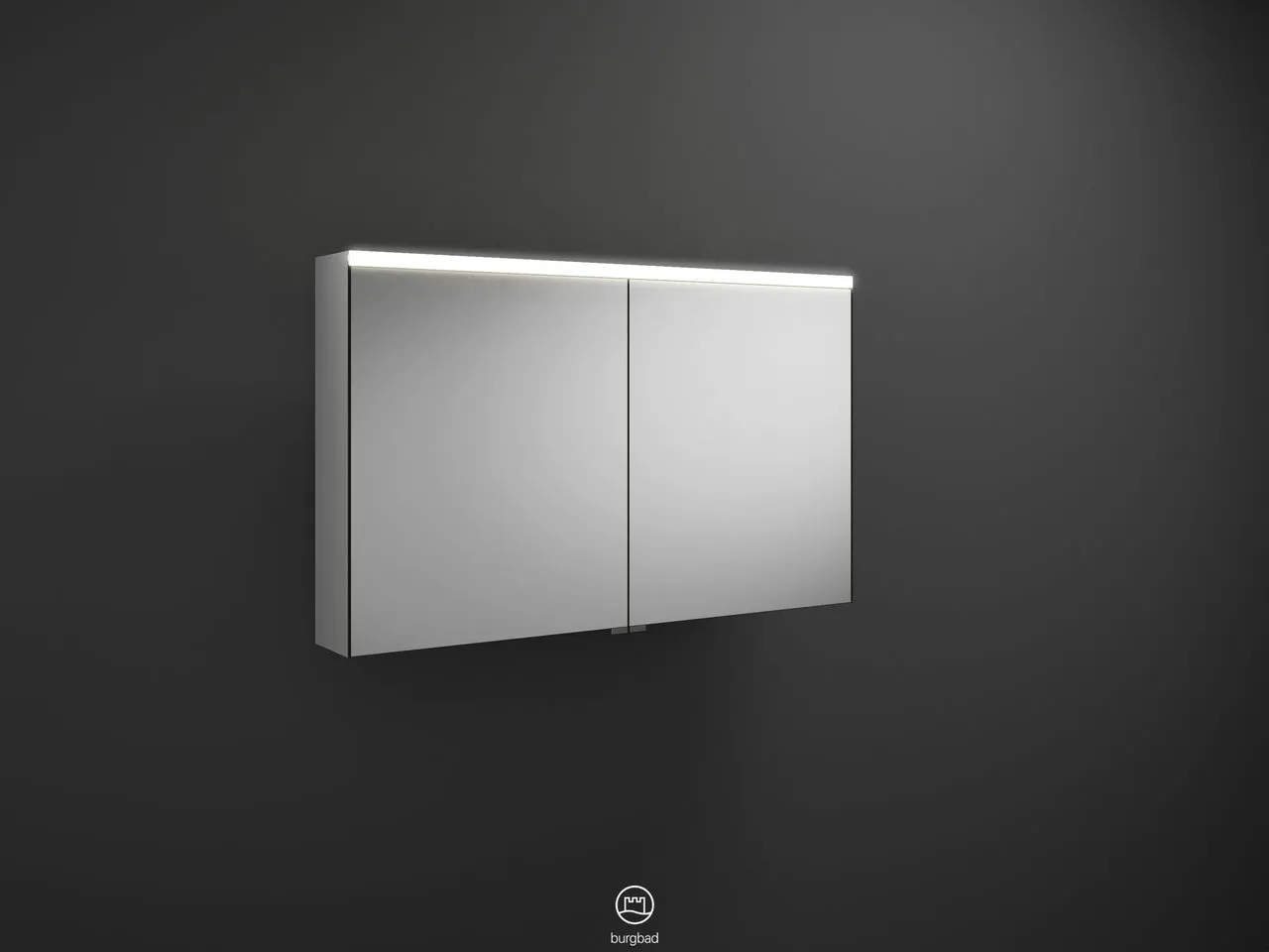 Spiegelschrank Iveo von burgbad - beidseitig verspiegelt, LED-Beleuchtung 4200 K, Anthrazitgrau, 1108 x 160 x 680 mm Spiegelschrank Iveo von burgbad - beidseitig verspiegelt, LED-Beleuchtung 4200 K, Anthrazitgrau, 1108 x 160 x 680 mm