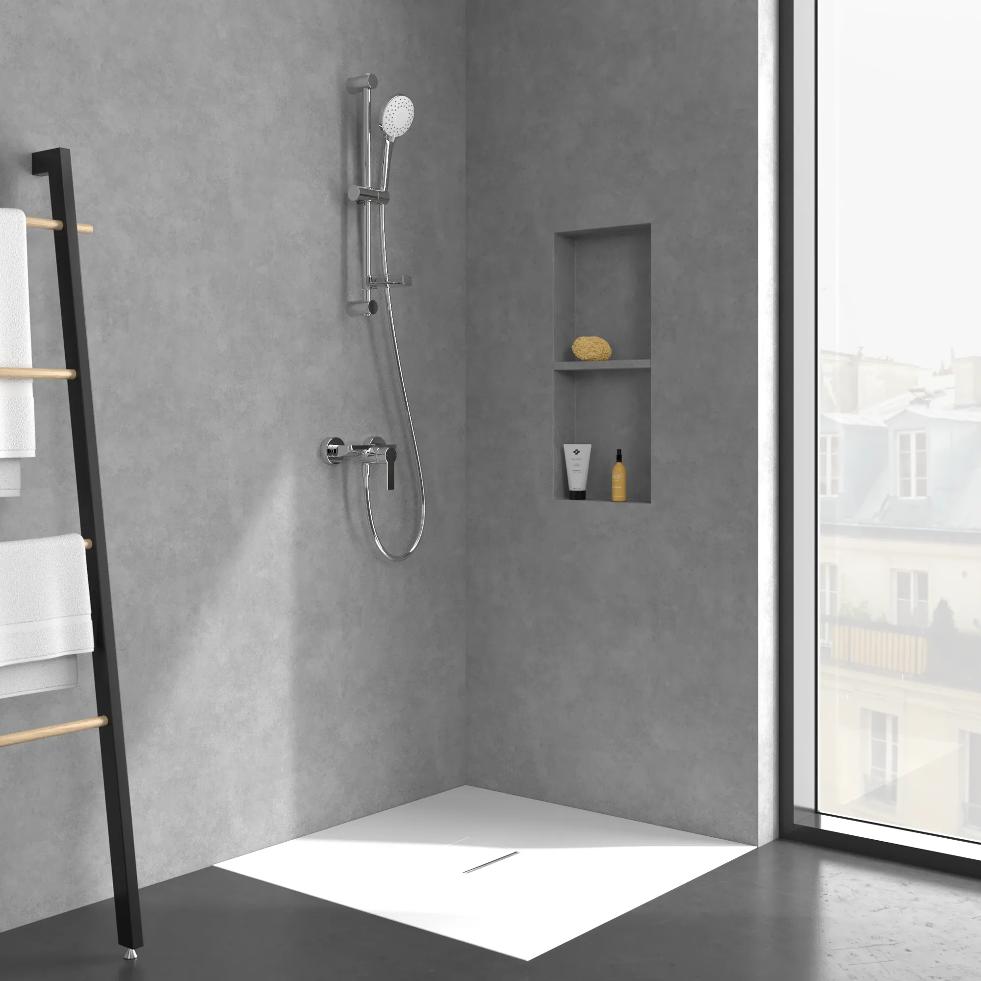 Einhand-Duscharmatur „Architectura“ 13,7 cm in Chrom Einhand-Duscharmatur „Architectura“ 13,7 cm in Chrom