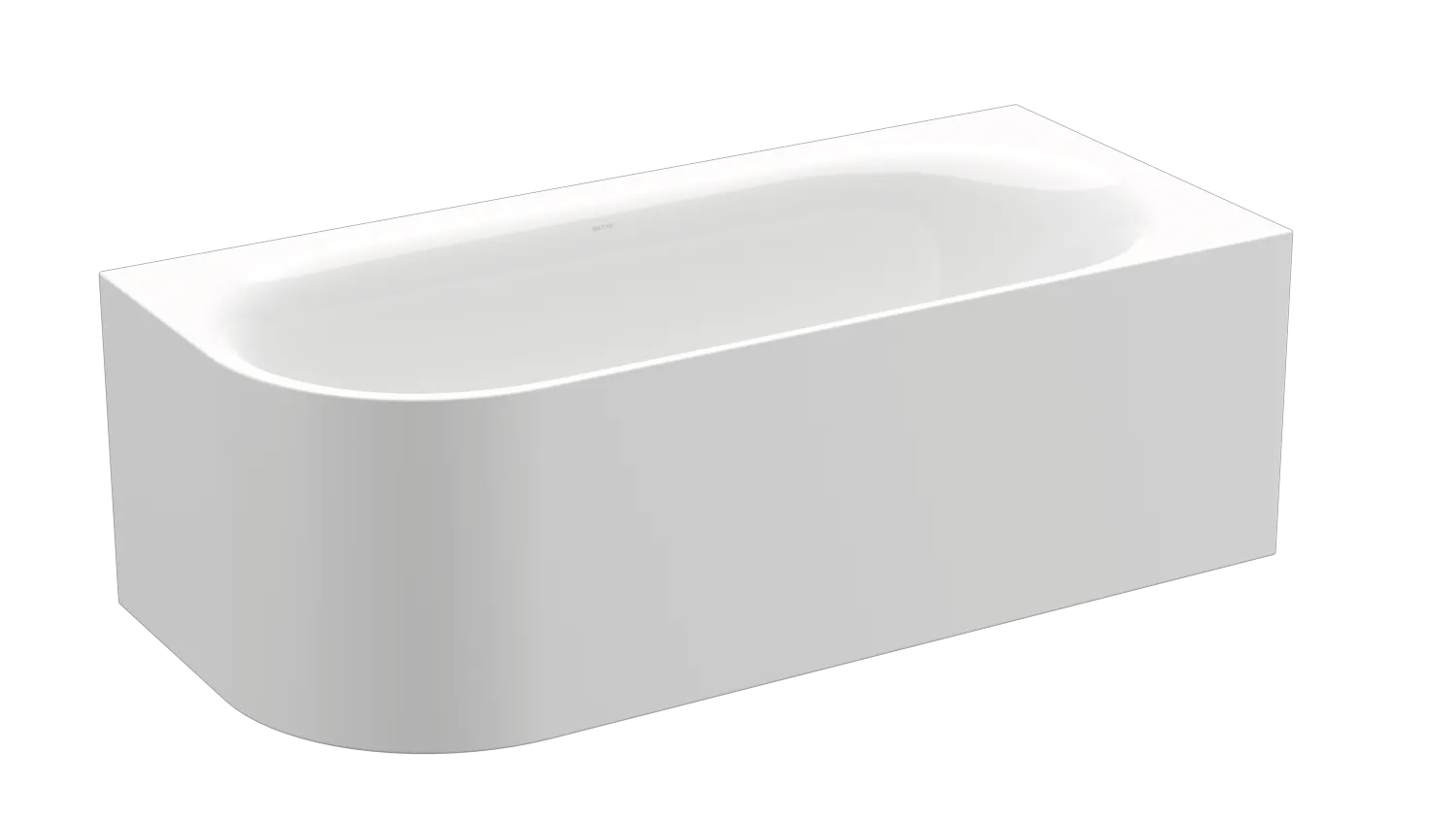 Bette BetteSilhouette Badewanne Eck Sonderform Lux Oval V, weiß, 1750 x 800 mm, Randhöhe 575 mm, Nutzinhalt 150 l