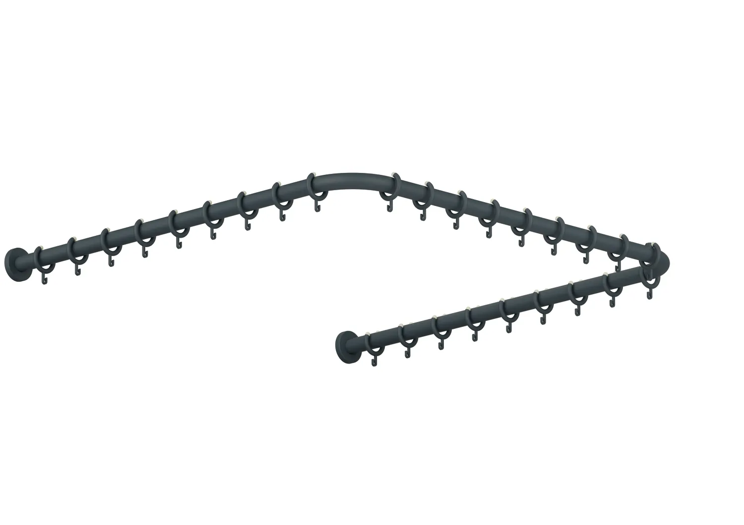 HEWI Duschvorhangstange „Serie 801“ 100 × 103,7 cm HEWI Duschvorhangstange „Serie 801“ 100 × 103,7 cm