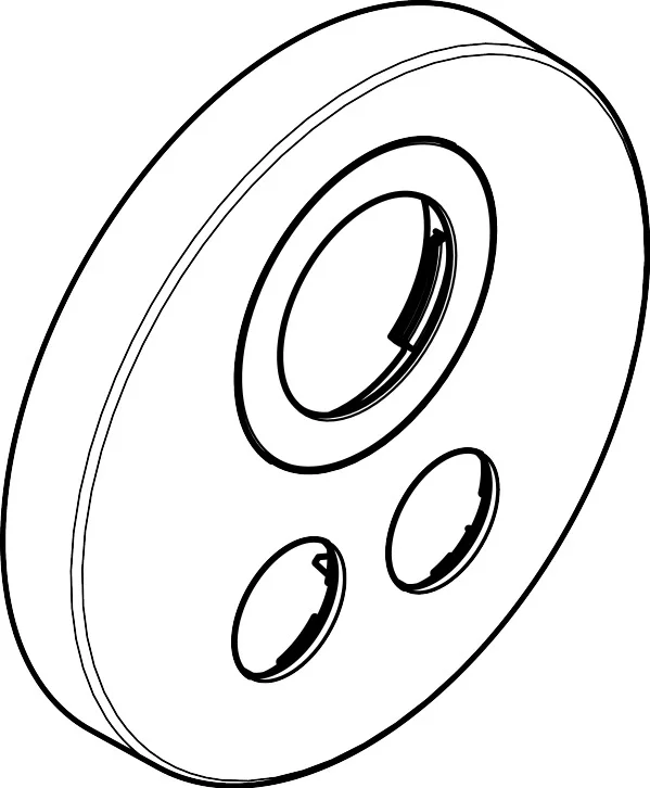 Hansgrohe Rosette für vertauschte Anschlüsse Therm.UP ShowerSelect S 2, verchromt, Durchmesser 150 mm