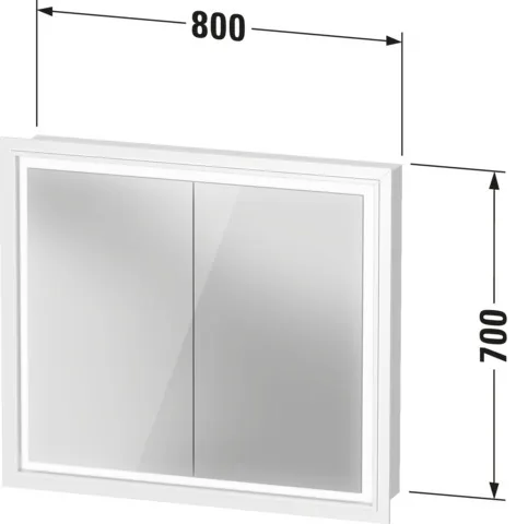 Duravit Spiegelschrank Version: Sensor „L-Cube“ 80 × 70 × 15,5 cm