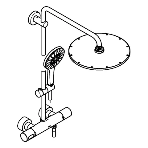 Duschsystem Rainshower SmartActive 310 27966_1, mit Aufputz-Thermostatbatterie, Wandmontage, 450 mm Duscharm, Kopfbrause 27477000, Handbrause 26544000, chrom Duschsystem Rainshower SmartActive 310 27966_1, mit Aufputz-Thermostatbatterie, Wandmontage, 450 mm Duscharm, Kopfbrause 27477000, Handbrause 26544000, chrom