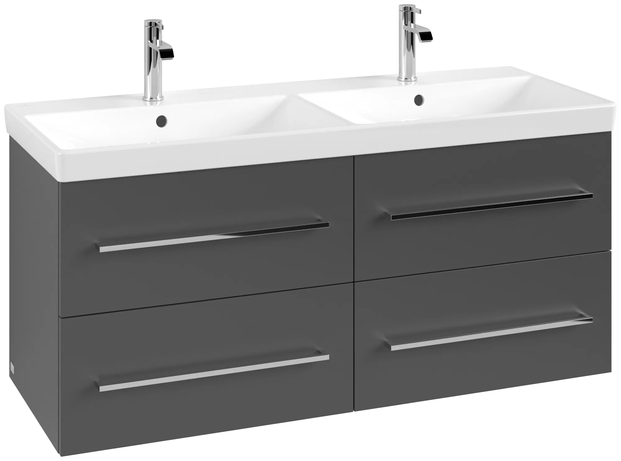 Villeroy & Boch Waschtischunterschrank „Avento“ für Schrank-Doppelwaschtisch 1180 × 514 × 452 mm Graphite, Soft Closing Villeroy & Boch Waschtischunterschrank „Avento“ für Schrank-Doppelwaschtisch 1180 × 514 × 452 mm Graphite, Soft Closing