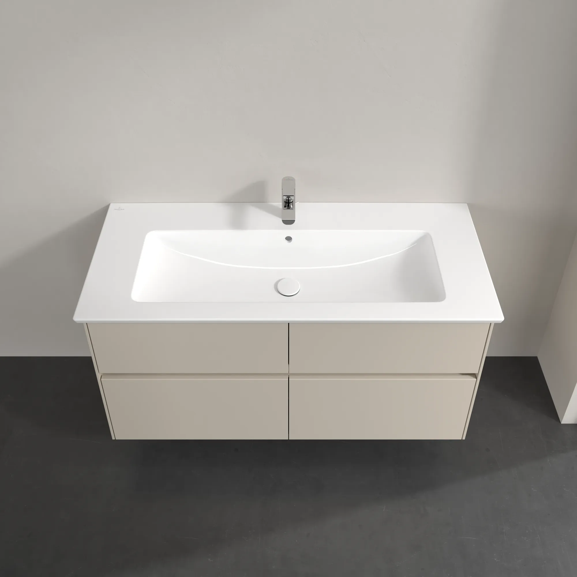 Villeroy & Boch Waschtischunterschrank „Collaro“ 1161 × 610 × 480 mm Cashmere Grey, mit Beleuchtung, für Becken mittig Villeroy & Boch Waschtischunterschrank „Collaro“ 1161 × 610 × 480 mm Cashmere Grey, mit Beleuchtung, für Becken mittig