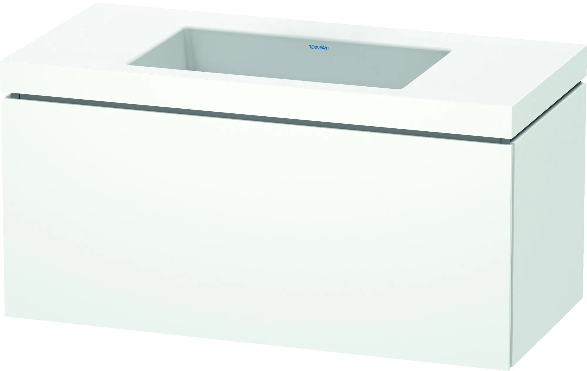 Duravit Möbelset c-shaped Set wandhängend wandhängend „L-Cube“ 100 × 50 × 48 cm Weiß Matt