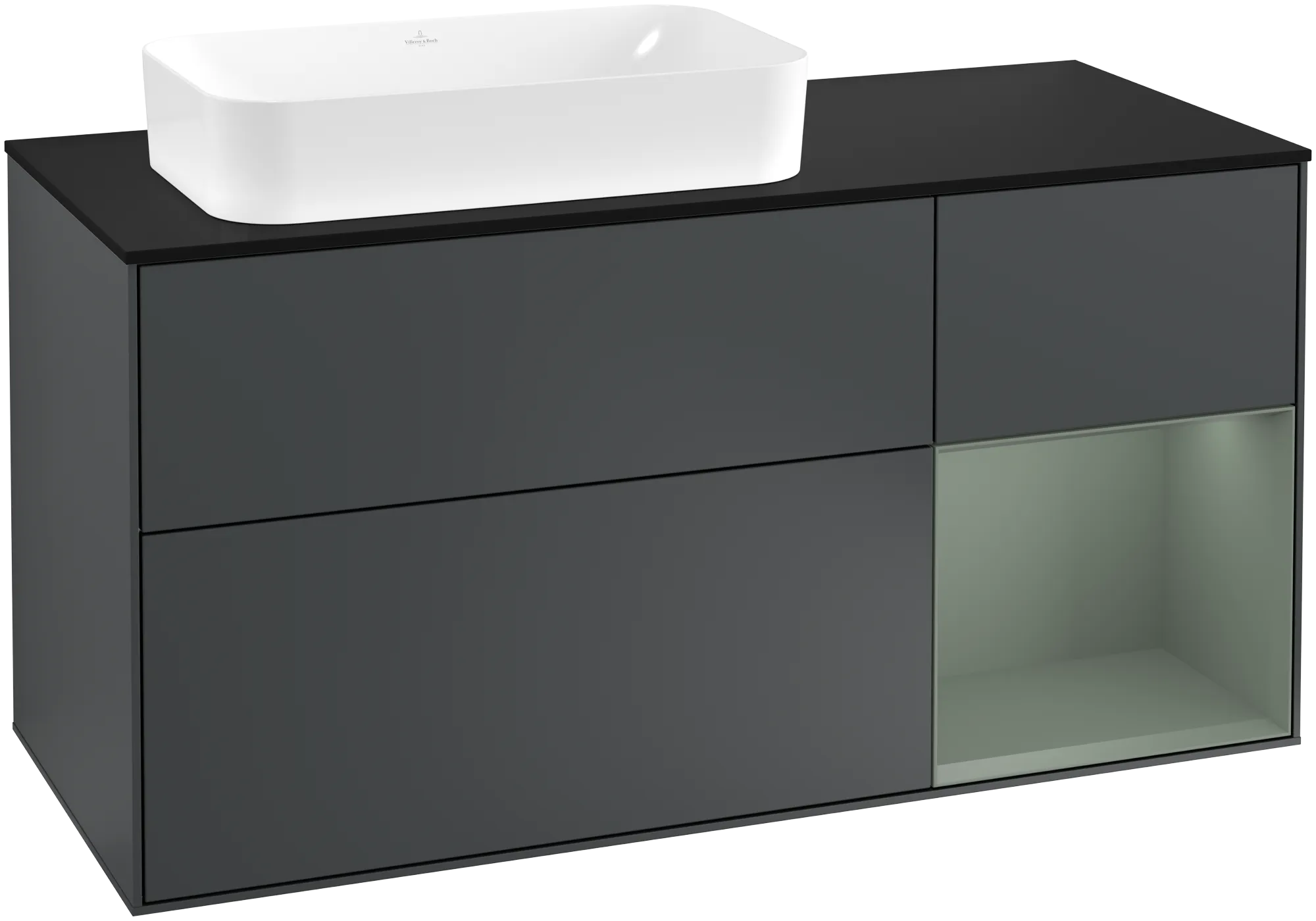 Villeroy & Boch Finion Waschbeckenunterschrank F28, 1200x603x501mm, Midnight Blue Matt