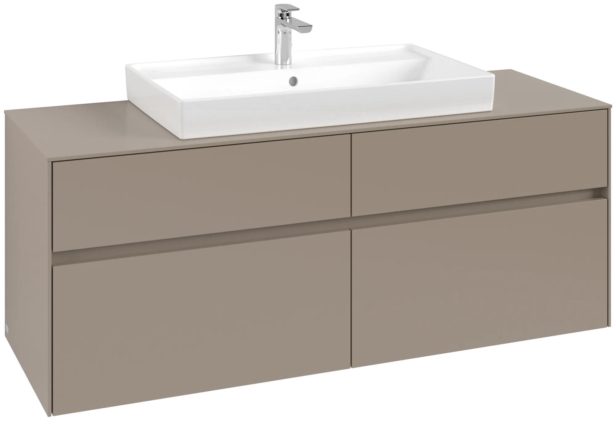 Villeroy & Boch Collaro Waschbeckenunterschrank C088B0, 1400 x 548 x 500 mm, taupe