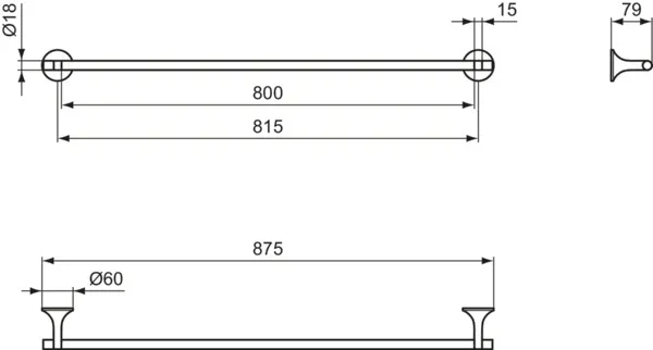 Handtuchhalter La Dolce Vita 875 mm Brushed Gold Handtuchhalter La Dolce Vita 875 mm Brushed Gold
