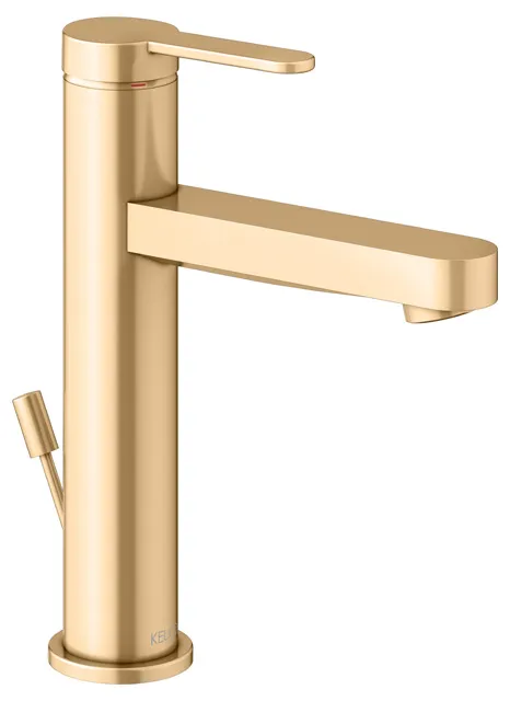 IXMO Einhebel-Waschtischmischer 130 IXMO Flat, Rosette rund Messing gebürstet IXMO Einhebel-Waschtischmischer 130 IXMO Flat, Rosette rund Messing gebürstet