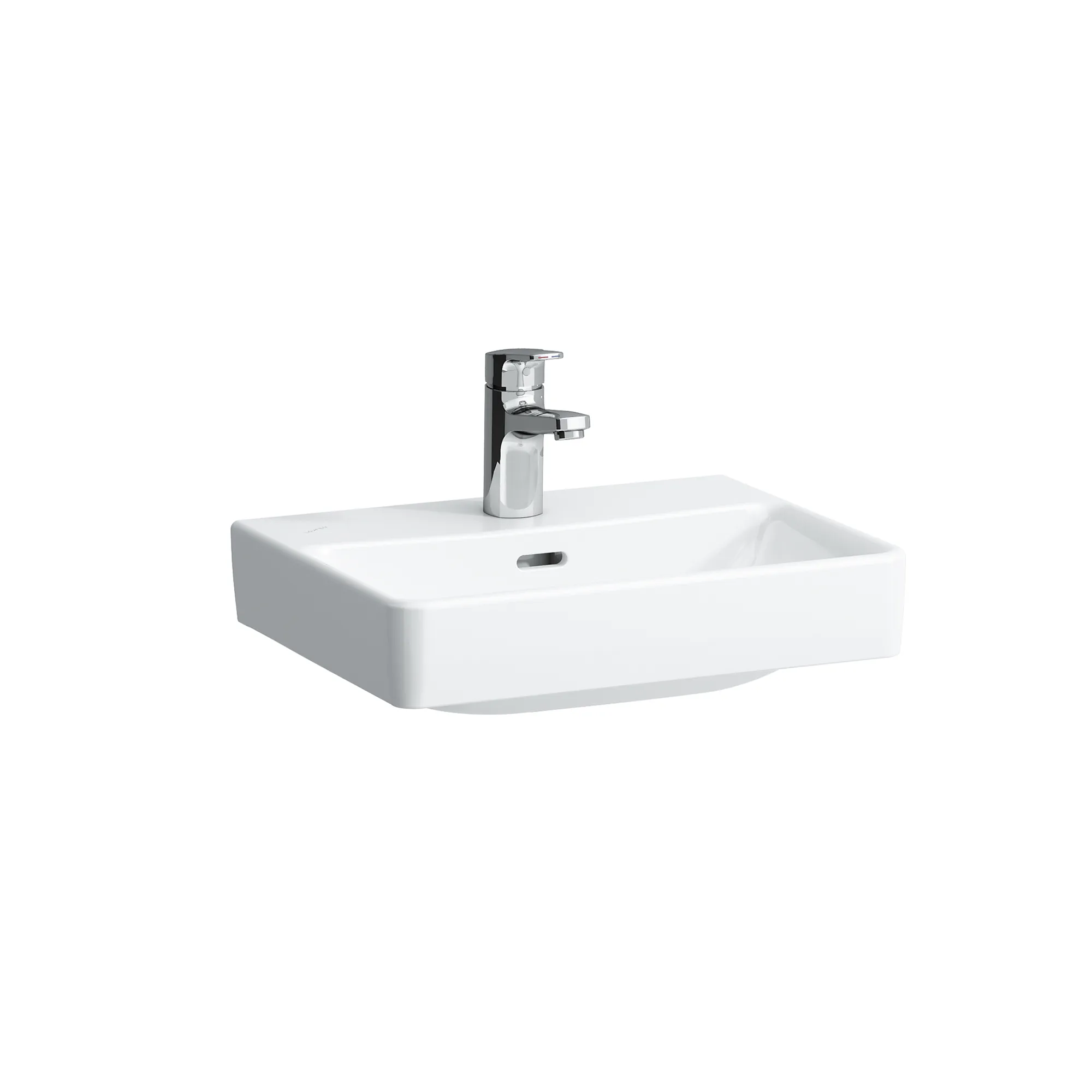 Handwaschbecken PRO S 340x450x145 1 Hahnloch mit Überlauf weiß Handwaschbecken PRO S 340x450x145 1 Hahnloch mit Überlauf weiß