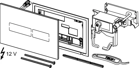 lux Mini WC-Betätigungsplatte, Glas schwarz glänzend lux Mini WC-Betätigungsplatte, Glas schwarz glänzend