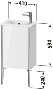 Duravit Waschtischunterschrank bodenstehend „XViu“ 41 × 59,4 × 29 cm in Eiche Dunkel gebürstet