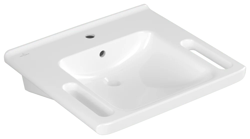 Villeroy & Boch Waschbecken ViCare Rechteck Weißen Alpin 600x550x180 mm mit Überlauf, barrierefrei Villeroy & Boch Waschbecken ViCare Rechteck Weißen Alpin 600x550x180 mm mit Überlauf, barrierefrei