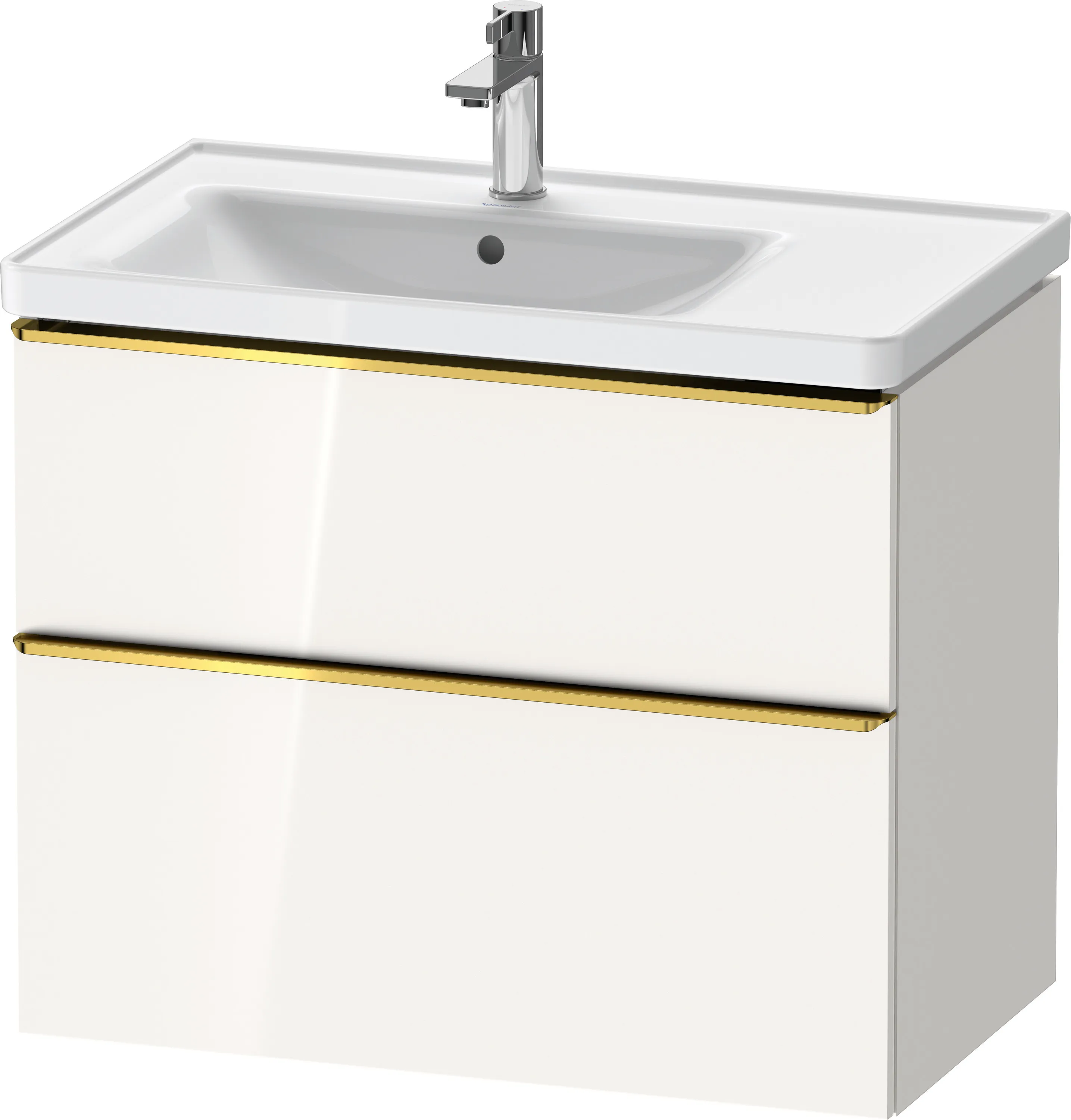 Duravit Waschtischunterschrank wandhängend „D-Neo“ 78,4 × 62,5 × 45,2 cm Weiß Hochglanz