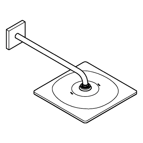 Kopfbrauseset Rainshower Mono 310 Cube 26564, Brausearm 422 mm, 1 Strahlart, 9,5 l/min Durchflusskonstanthalter