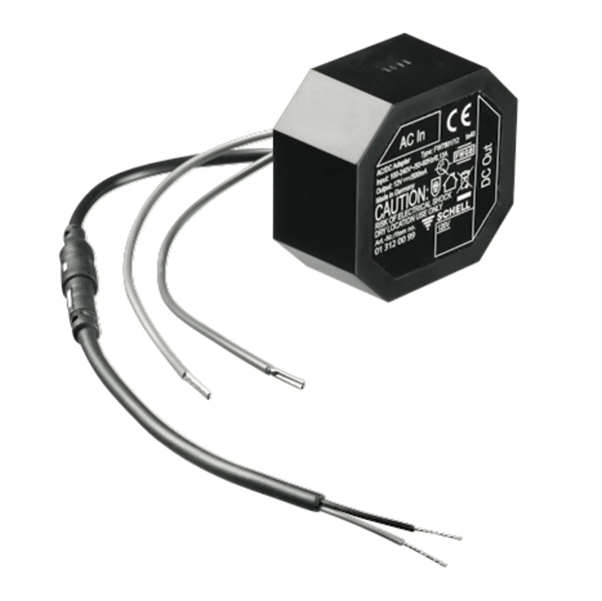 Unterputz-Netzteil 12 VDC, 100 - 240 VAC, 50 - 60 Hz, Netzteil Unterputz-Netzteil 12 VDC, 100 - 240 VAC, 50 - 60 Hz, Netzteil