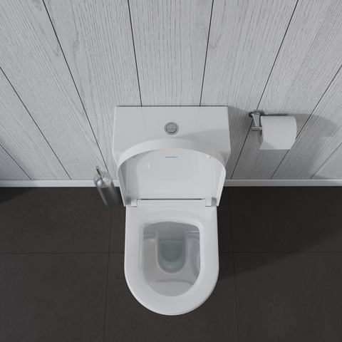 Stand-WC Kombi ME by Starck 650 mm Tiefspüler, fürSPK, Abg.vario, weiß