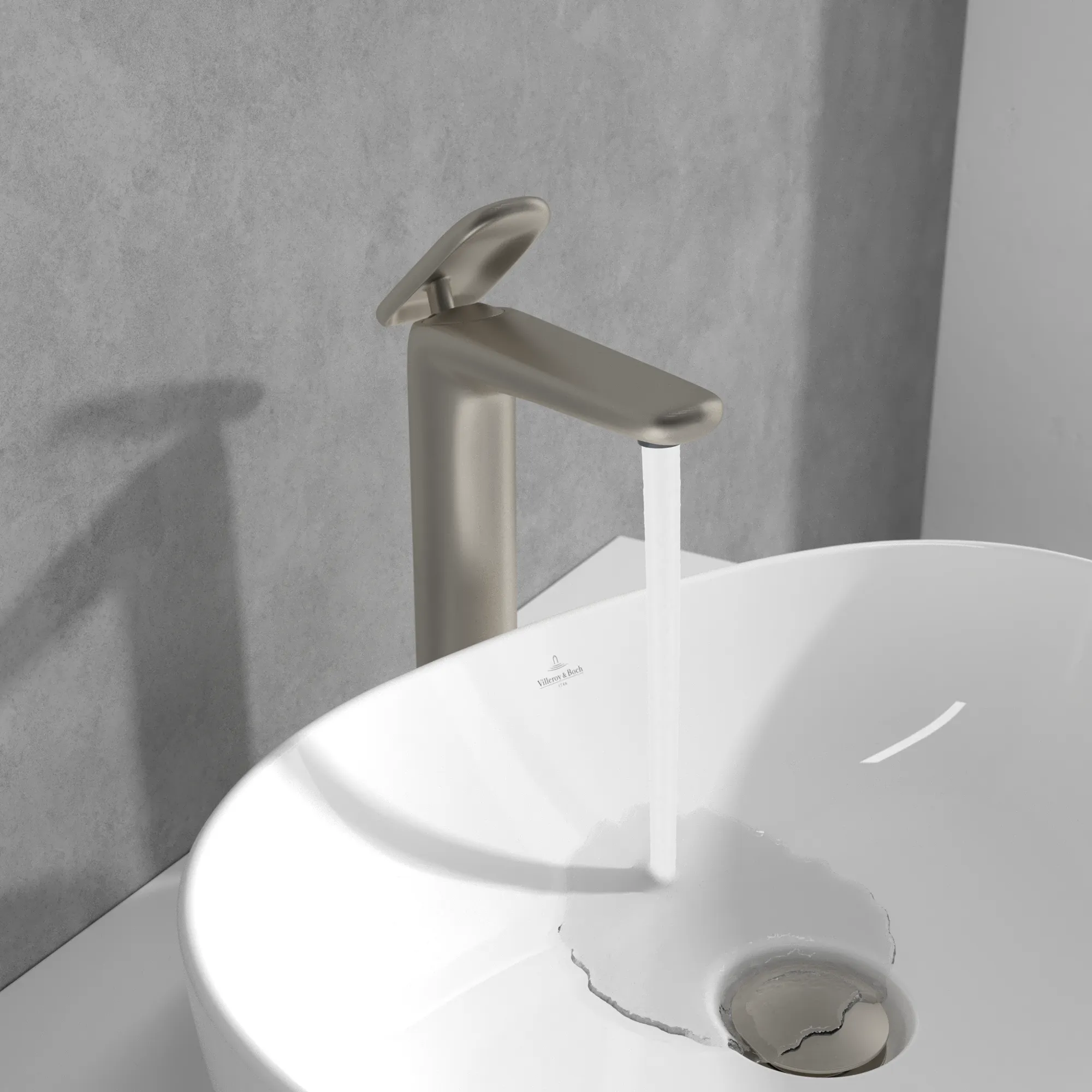 Einhand-Waschtischarmatur „Antao“ 18,4 cm Ausladung 135 mm in Brushed Nickel Matt Einhand-Waschtischarmatur „Antao“ 18,4 cm Ausladung 135 mm in Brushed Nickel Matt