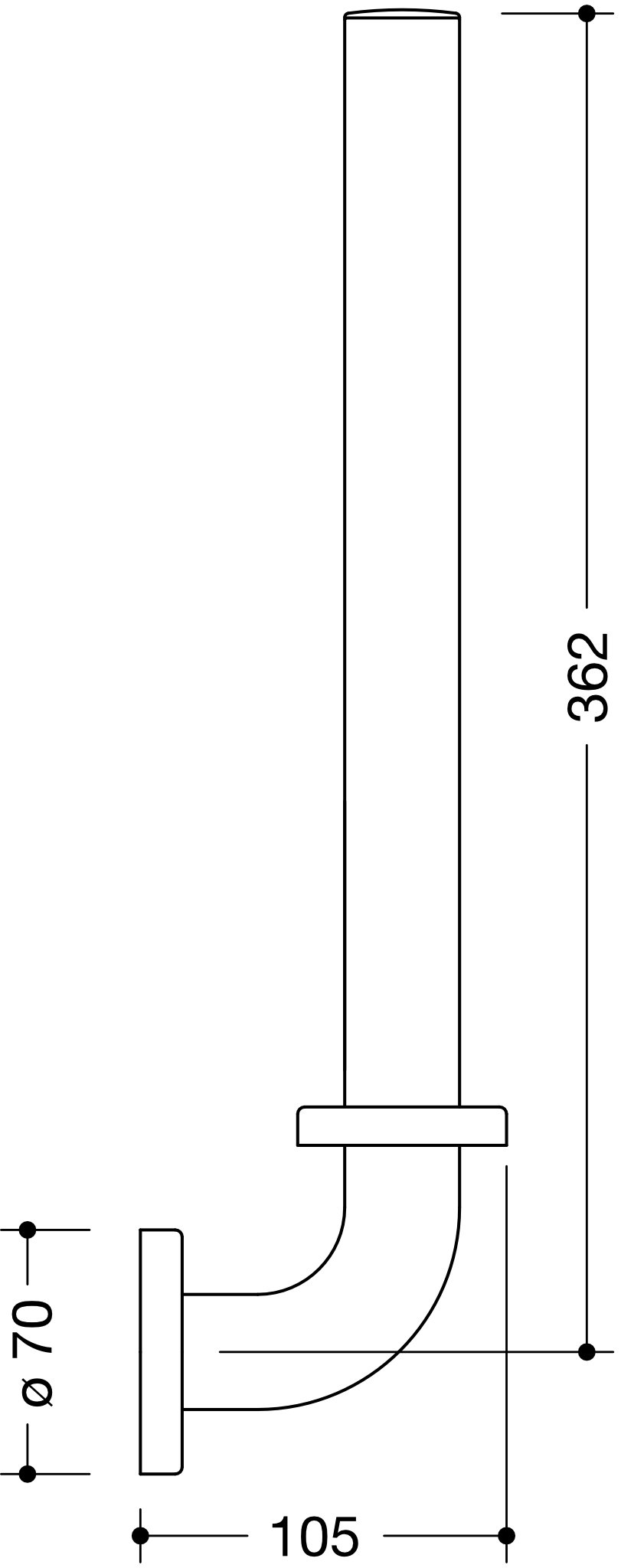 HEWI Reservetoilettenpapierhalter „Serie 801“ 7 × 10,5 × 39,7 cm