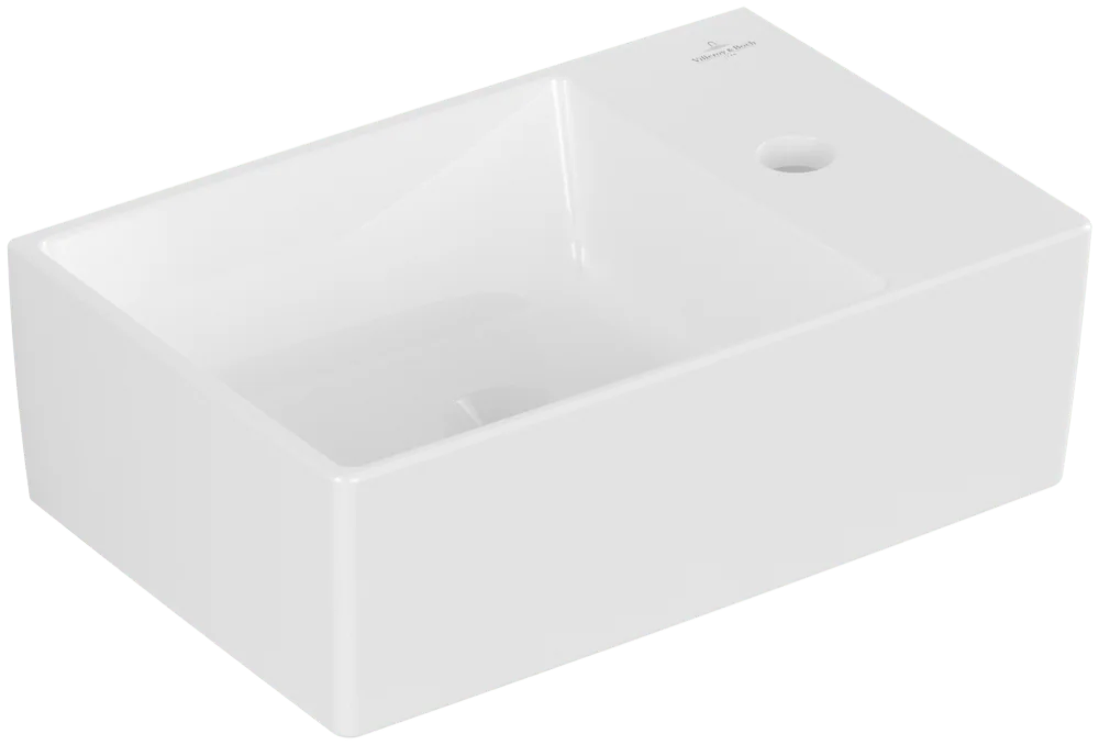 Villeroy & Boch Memento 2.0 Handwaschbecken TitanCeram 400x260mm Rechteck 1HL ohne Überlauf Weiß Alpin Villeroy & Boch Memento 2.0 Handwaschbecken TitanCeram 400x260mm Rechteck 1HL ohne Überlauf Weiß Alpin