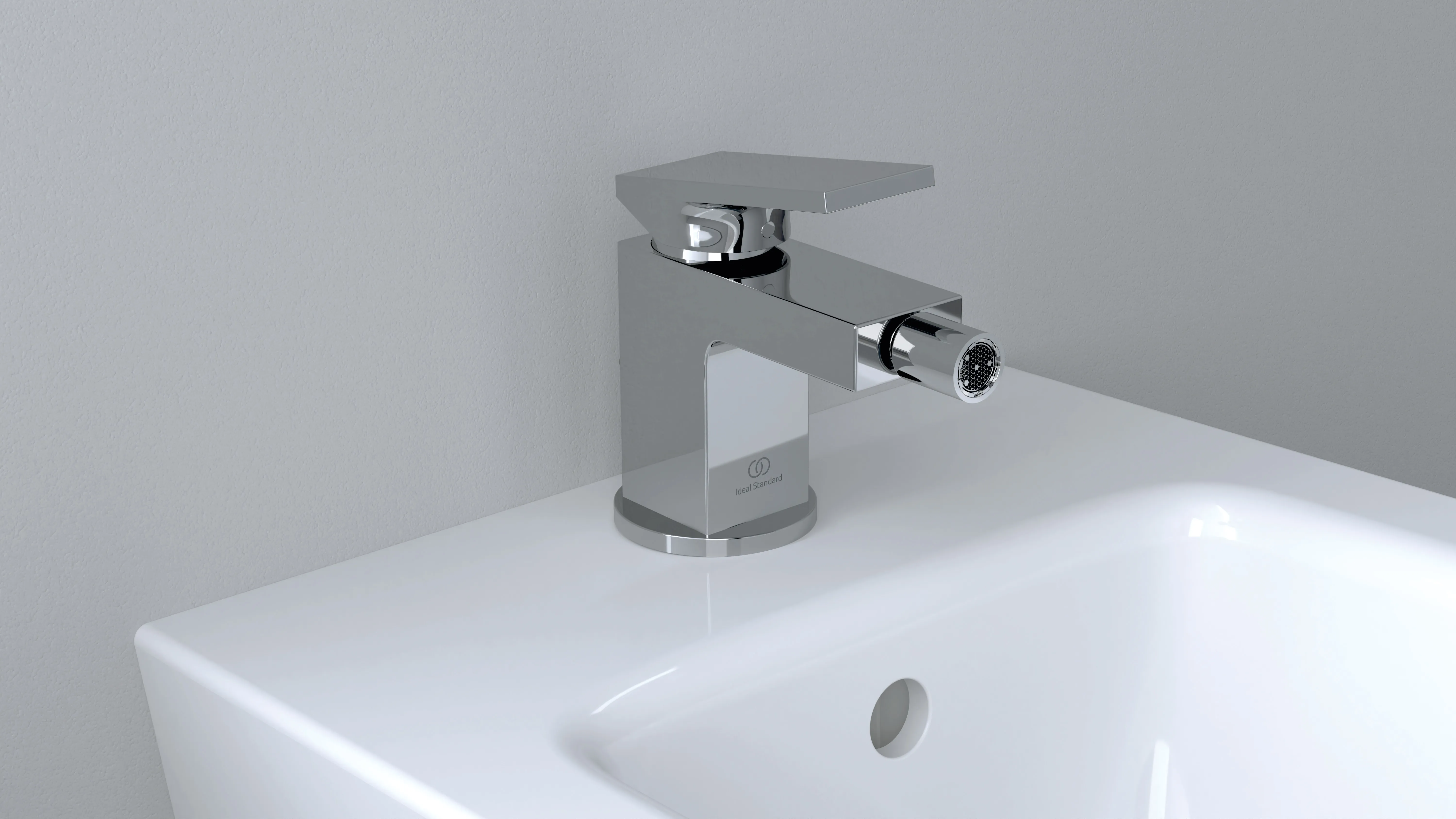 Ideal Standard Bidetarmatur Extra Ausladung 113mm mit Ablaufgarnitur Chrom Ideal Standard Bidetarmatur Extra Ausladung 113mm mit Ablaufgarnitur Chrom