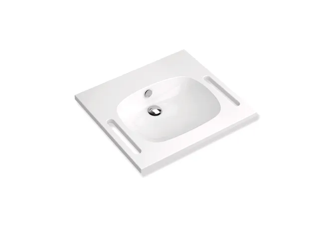HEWI Waschtisch PG87, Mineralguss, alpinweiß, B:650mm, T:550mm HEWI Waschtisch PG87, Mineralguss, alpinweiß, B:650mm, T:550mm