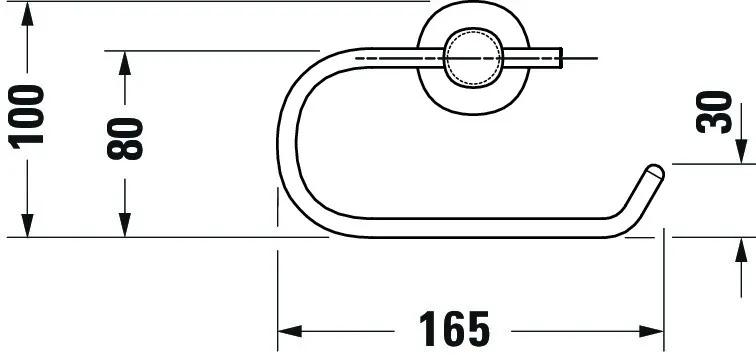 Duravit Toilettenpapierhalter „D-Code“ 16,5 × 6,6 × 9,9 cm in chrom Befestigung sichtbar Duravit Toilettenpapierhalter „D-Code“ 16,5 × 6,6 × 9,9 cm in chrom Befestigung sichtbar