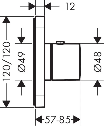 Thermostat Unterputz Axor Citterio E Fertigset chrom