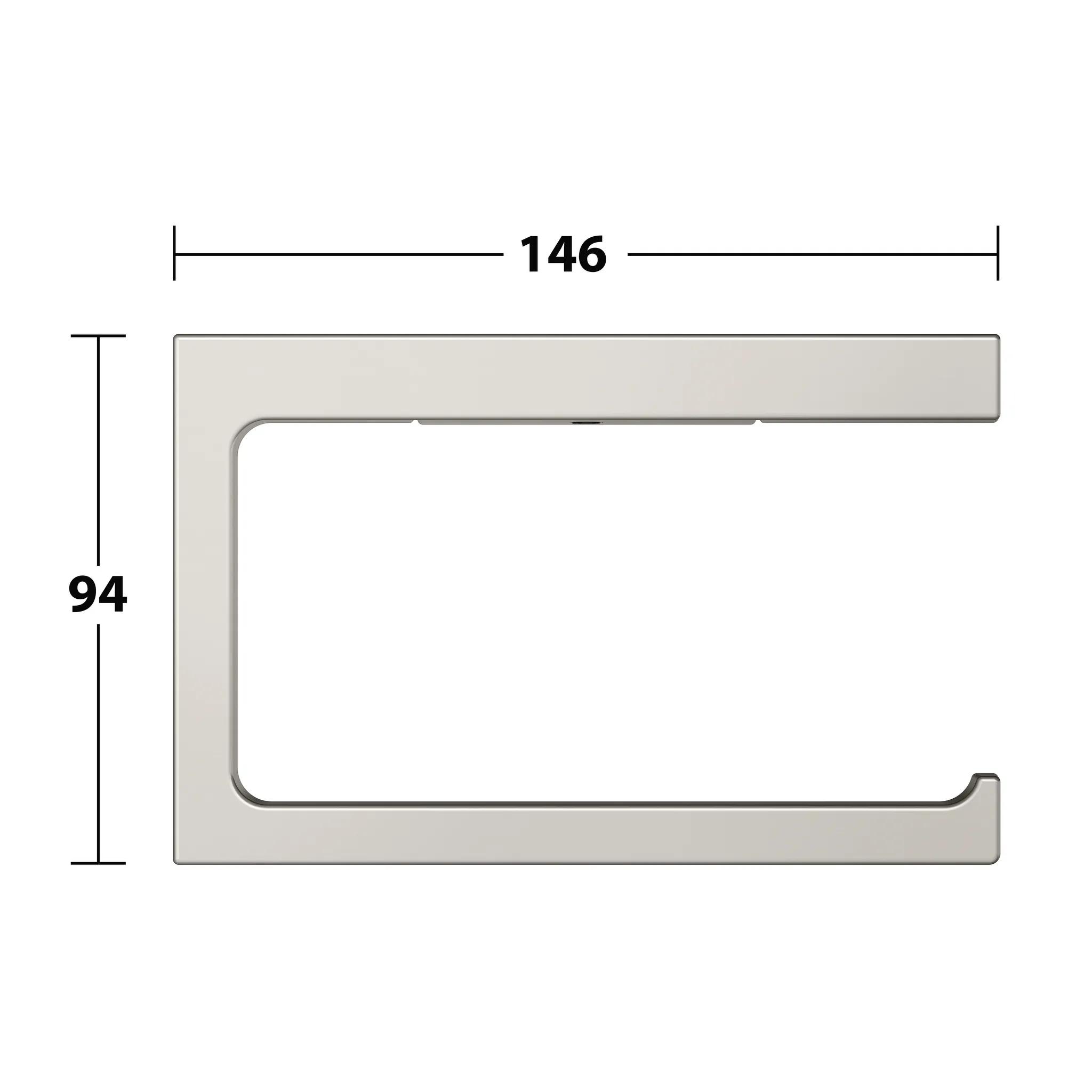 Edition 11 11162050000 Toilettenpapierhalter offene Form Nickel gebürstet