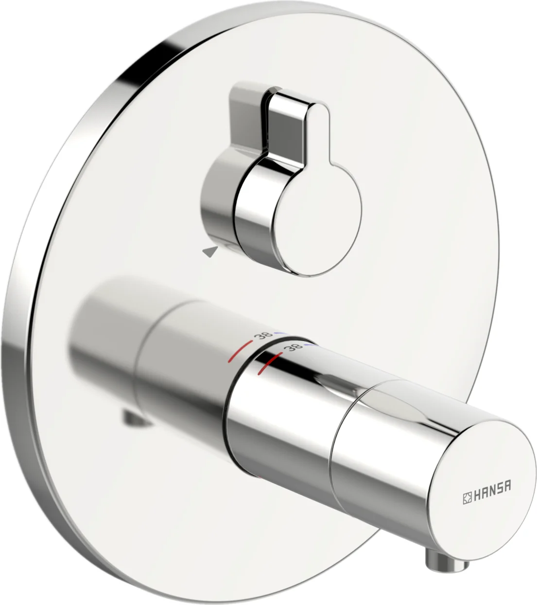 HansaVAROX Wannen- und Brausearmatur Fertigmontageset für Wanne/Brause HansaVAROX PRO 4058 Rosette rund Chrom