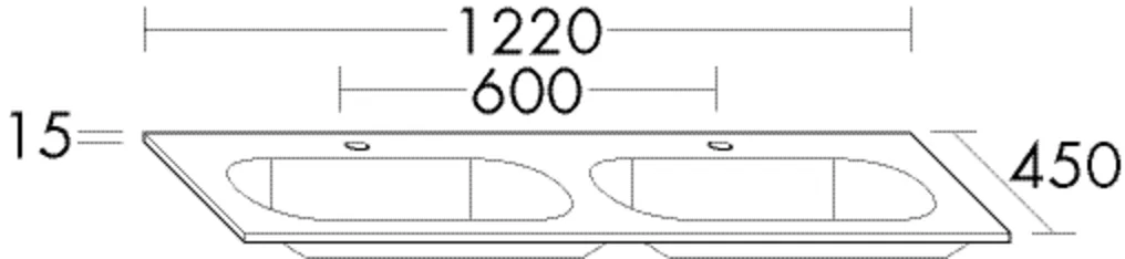 burgbad Sys30 Mineralguss-Waschtisch Weiß Velvet MWES122