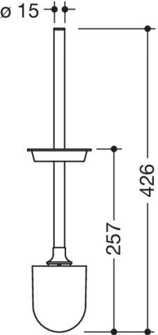 WC-Bürste S900 m. Deckel pulverbeschichtet dgrau tiefmatt WC-Bürste S900 m. Deckel pulverbeschichtet dgrau tiefmatt