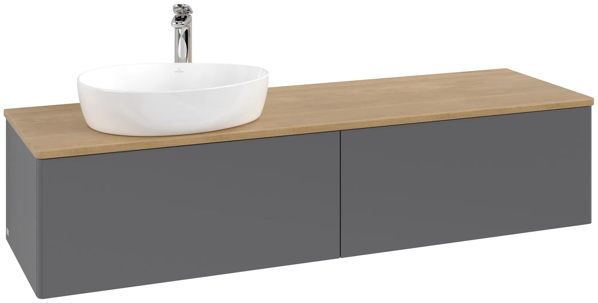 Villeroy & Boch Antao Waschbeckenunterschrank L37_5, anthrazit/mahagoni