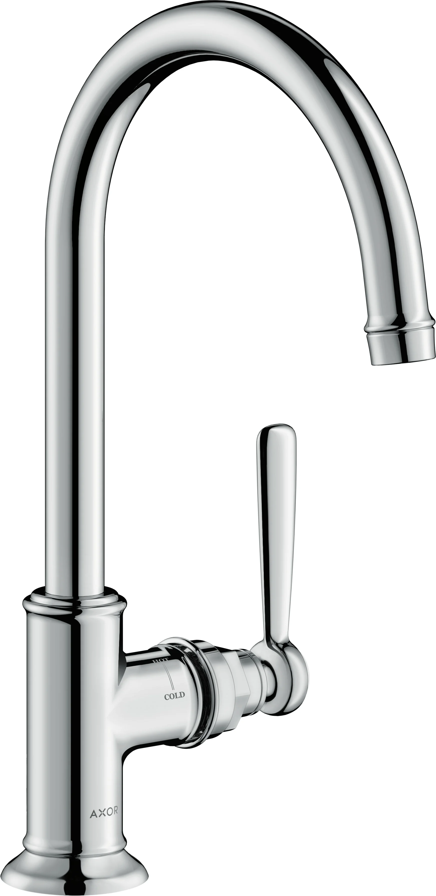 Hansgrohe AXOR Montreux Einhebel-Waschtischmischer 210, Chrom, Ausladung 175 mm, Auslaufhöhe 209 mm, Hebelgriff, Laminarstrahl, max. Durchfluss 5 l/min