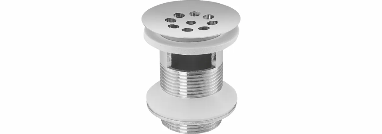 Schaftventil 1 1/4″ x D= 63 mm 19 Ablauflöcher, mit Überlaufschlitzen Schaftventil 1 1/4″ x D= 63 mm 19 Ablauflöcher, mit Überlaufschlitzen