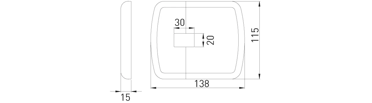 HG-TEC Kunststoffrosette weiß-glänzend passend zu Hubkonsole