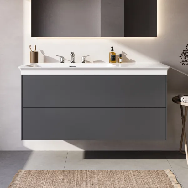Ideal Standard Möbelwaschtischunterschrank Conca 1200x505mm 2 Auszüge Anthrazit matt Ideal Standard Möbelwaschtischunterschrank Conca 1200x505mm 2 Auszüge Anthrazit matt
