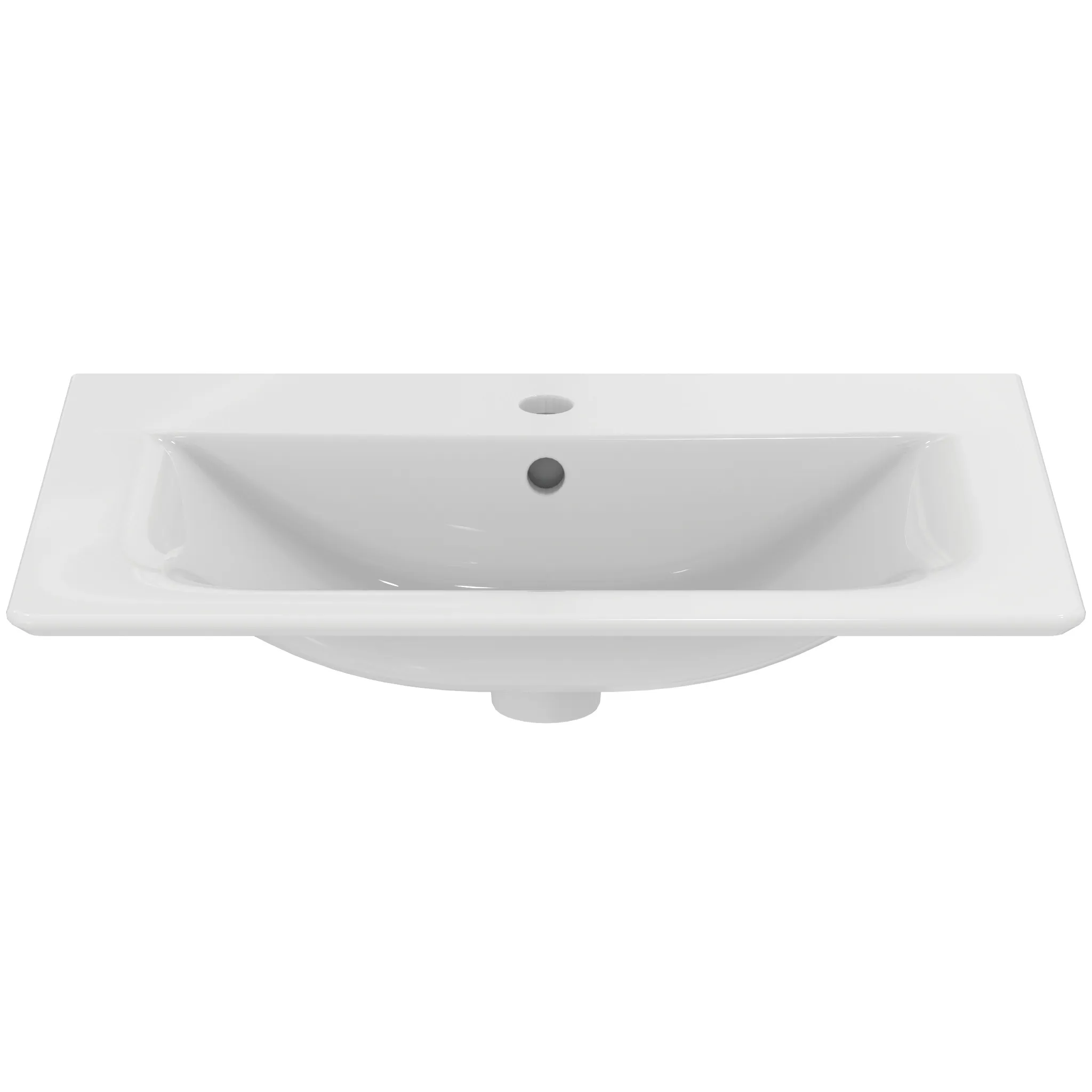 Waschbecken „ConnectAir“ 64 × 46 × 16,5 cm, Hahnlochposition mittig in Weiß Waschbecken „ConnectAir“ 64 × 46 × 16,5 cm, Hahnlochposition mittig in Weiß