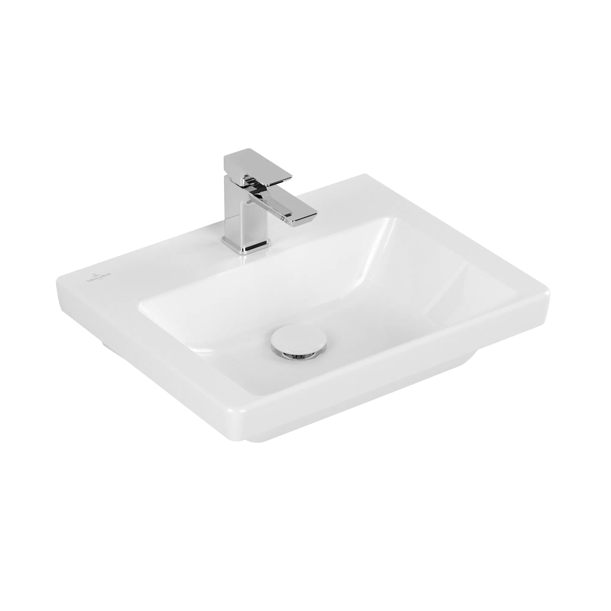 Villeroy & Boch Handwaschbecken für Montage mit Möbel „Subway 3.0“ 500 × 400 × 145 mm, mit Hahnlochbohrung, Hahnlochposition mittig in Weiß Alpin Villeroy & Boch Handwaschbecken für Montage mit Möbel „Subway 3.0“ 500 × 400 × 145 mm, mit Hahnlochbohrung, Hahnlochposition mittig in Weiß Alpin