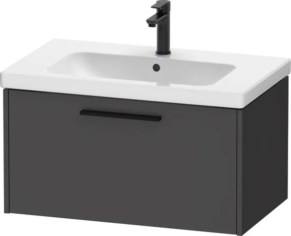 Duravit Waschtischunterschrank Wandhängend „D-Code“ 78,4 × 40 × 46 cm in Graphit Matt