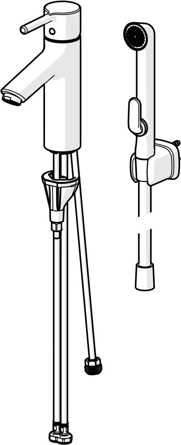 HansaVANTIS EHM Waschtischbatterie HansaVANTIS XL 5268, Ausladung 114 mm, Chrom