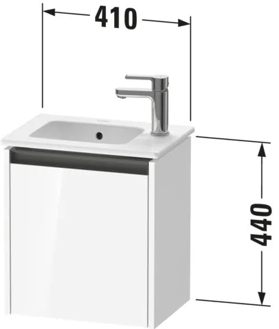Duravit Waschtischunterschrank wandhängend „Ketho.2“ 41 × 44 × 29,2 cm in Basalt Matt Duravit Waschtischunterschrank wandhängend „Ketho.2“ 41 × 44 × 29,2 cm in Basalt Matt