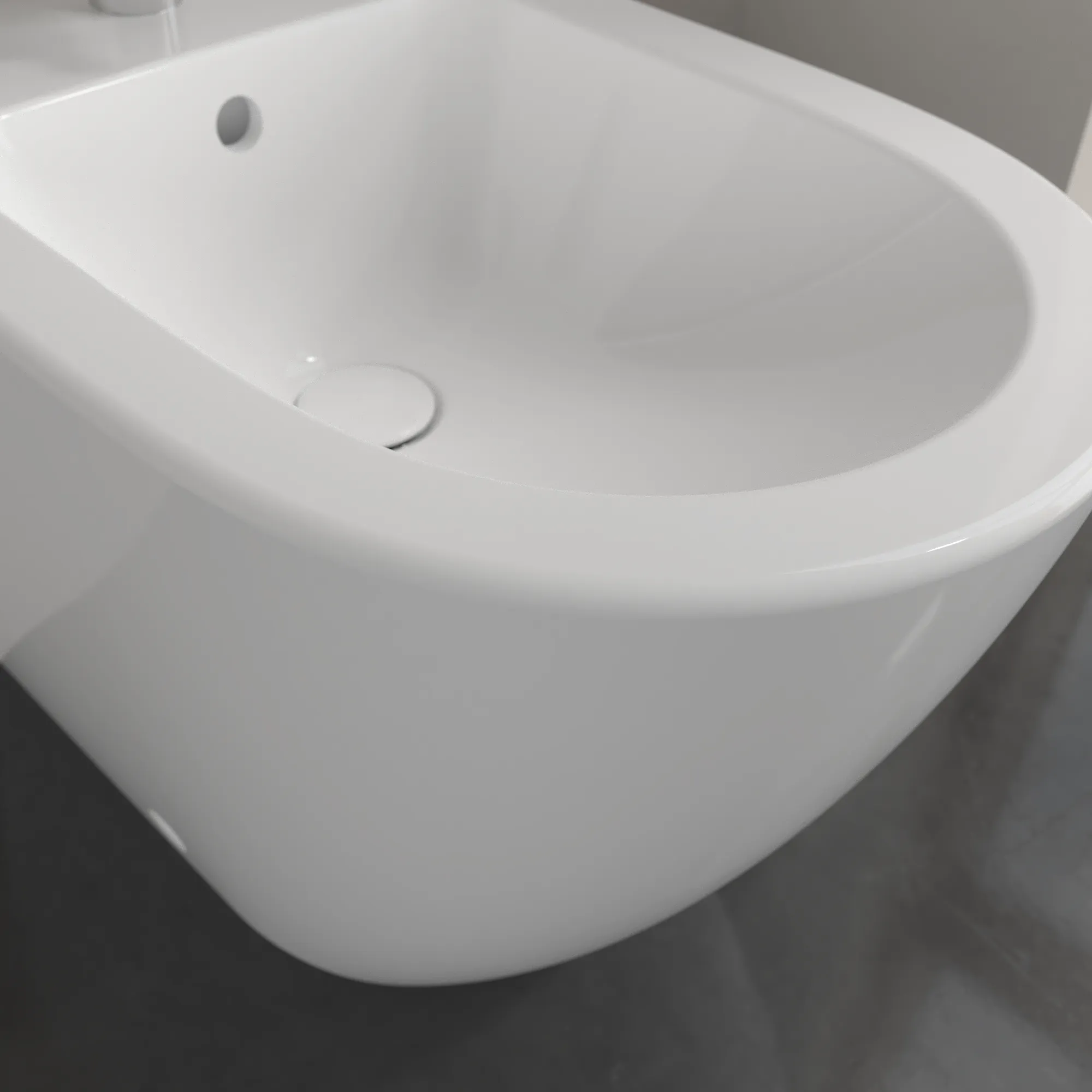 Villeroy & Boch Stand-Bidet „Subway 2.0“, Befestigung verdeckt, mit Hahnlochbohrung 37,5 × 56 × 40 cm