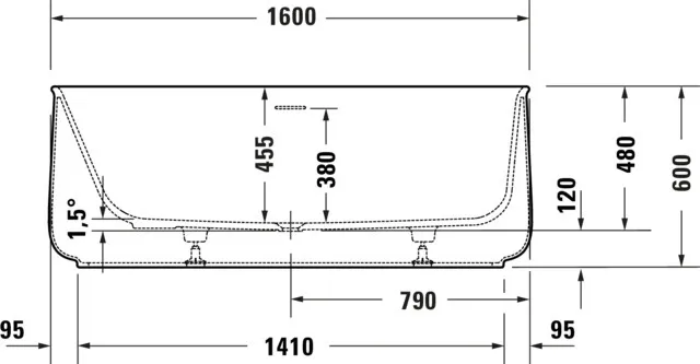 Duravit Badewanne „Zencha“ freistehend oval 1600 × 850 mm in Weiß (matt) Duravit Badewanne „Zencha“ freistehend oval 1600 × 850 mm in Weiß (matt)