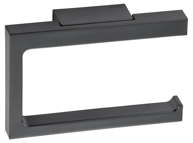 Edition 11 11162130000 Toilettenpapierhalter offene Form Schwarzchrom gebürstet Edition 11 11162130000 Toilettenpapierhalter offene Form Schwarzchrom gebürstet