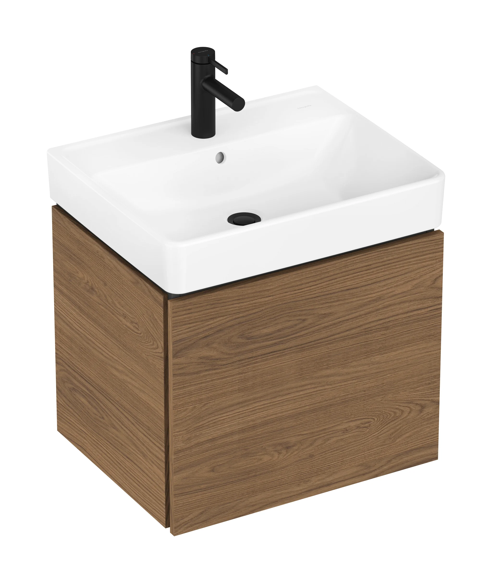 Hansgrohe Xilesa E Waschtischunterschrank, Eiche Kaschmir, 580x470 mm, 1 Schubkasten, Vollauszug, SoftClose