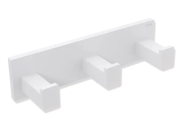 Hakenleiste Sys 900 Q, plvb, 3 Haken weiß tiefmatt Hakenleiste Sys 900 Q, plvb, 3 Haken weiß tiefmatt