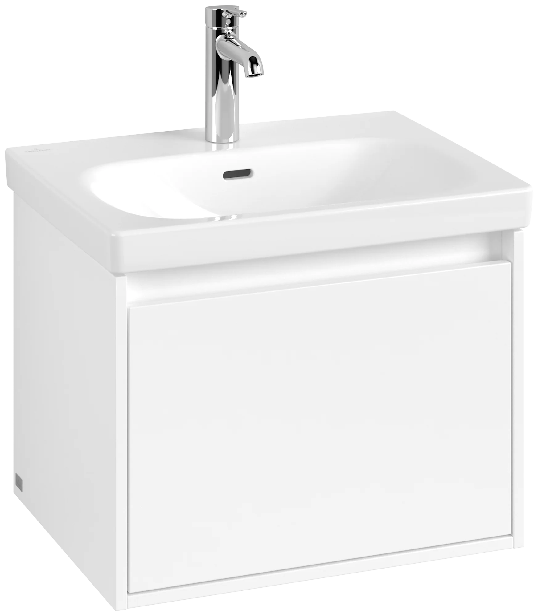 Villeroy & Boch Waschbeckenunterschrank Skyla C78400, Pure White, 572x436x439mm, Eckig, mit Absenkautomatik (SoftClosing), Wandmontage